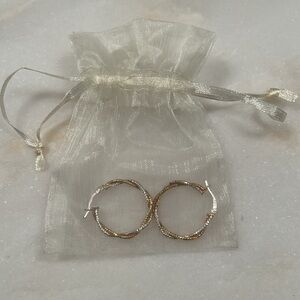 NWOT Earrings Gold/Silver Braided Metal